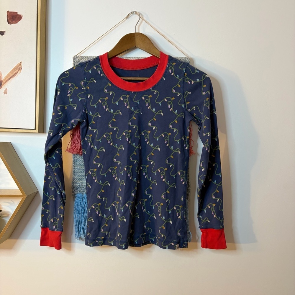 Pact Christmas Light Pajama Top Small